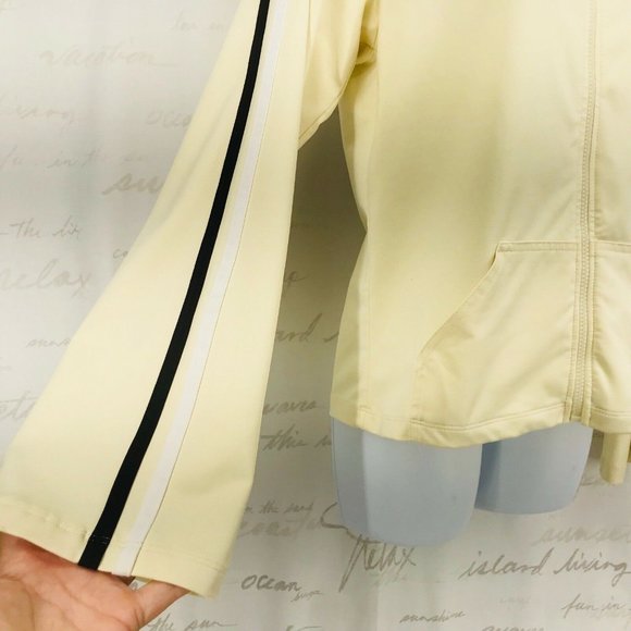 So Sporty Hooded Full Zip Jacket Size L Cream - Picture 6 of 8